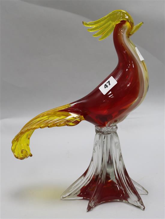 A Murano glass bird
